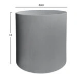 ΤΡΑΠΕΖΙ ΜΕΣΗΣ ΣΤΡΟΓΓΥΛΟ KYOKO HM6592.01 ΓΚΡΙ FIBER CEMENT Φ40x43Υεκ.