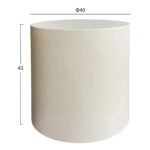 ΤΡΑΠΕΖΙ ΜΕΣΗΣ ΣΤΡΟΓΓΥΛΟ KYOKO HM6592.02 ΜΠΕΖ FIBER CEMENT Φ40x43Υεκ.