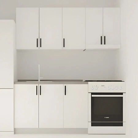 Κουζίνα Modest Σετ 5 Κουτιών Λευκή Άνω Κουτιά 170cm Κάτω 110cm