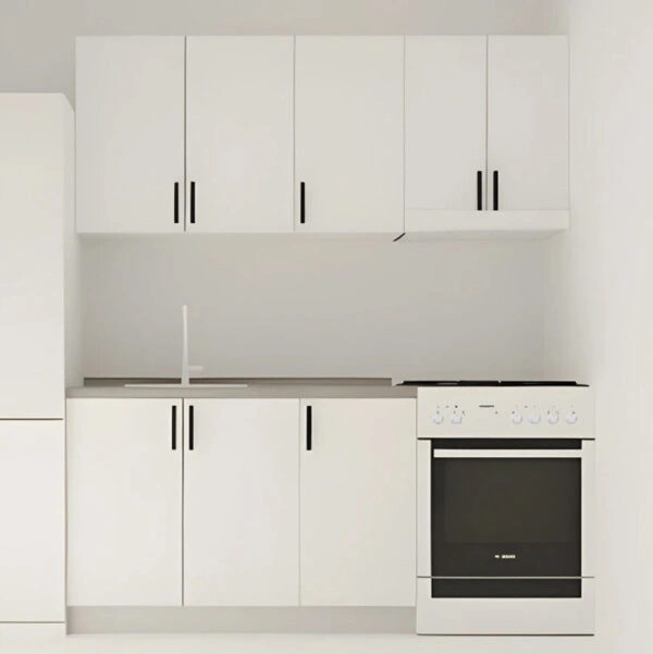 Κουζίνα Modest Σετ 5 Κουτιών Λευκή Άνω Κουτιά 170cm Κάτω 110cm