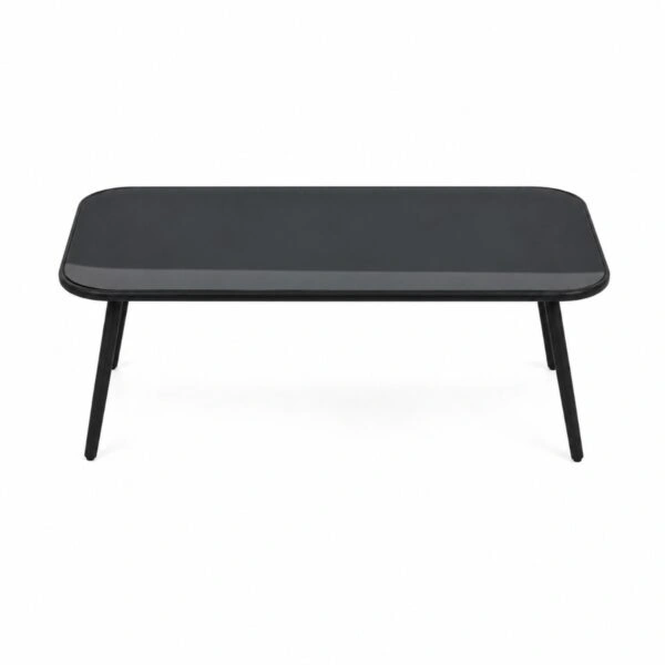 Artekko Rattan Καναπές (140x75x75)cm 2x Πολυθρόνες (66x75x75)cm Τραπέζι με Τζάμι (91x51x40)cm με Πλαστικ Κορδόνι Μεταλλικό Μαύρο Σκελετό και Μπεζ Μαξιλάρι Σετ/4