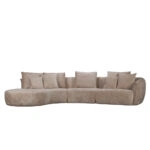 CURVO ΚΑΝΑΠΕΣ ΓΩΝΙΑ ΑΡΙΣΤΕΡΗ BEIGE CREMONA 14 412x162x92cm