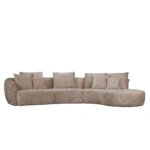 CURVO ΚΑΝΑΠΕΣ ΓΩΝΙΑ ΔΕΞΙΑ BEIGE CREMONA 14 412x162x92cm