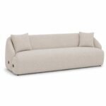 Artekko Novar Μπεζ Υφασμάτινος Τριθέσιος Καναπές (225x98x77)cm
