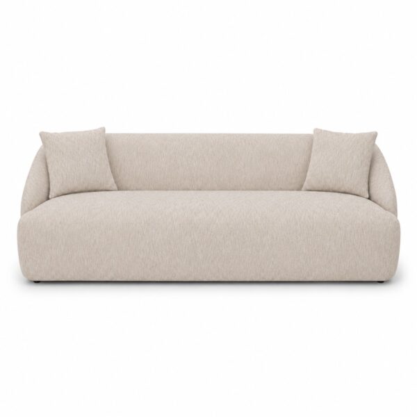 Artekko Novar Μπεζ Υφασμάτινος Τριθέσιος Καναπές (225x98x77)cm