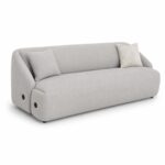 Artekko Novar Γκρι Υφασμάτινος Τριθέσιος Καναπές (225x98x77)cm