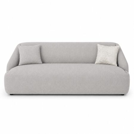 Artekko Novar Γκρι Υφασμάτινος Τριθέσιος Καναπές (225x98x77)cm