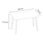 Τραπέζι Xana Megapap χρώμα travertine 120x70x77,5εκ.