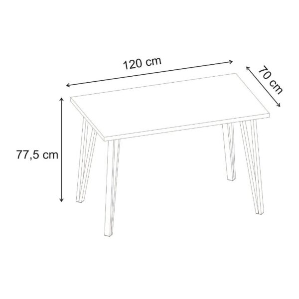 Τραπέζι Xana Megapap χρώμα travertine 120x70x77,5εκ.