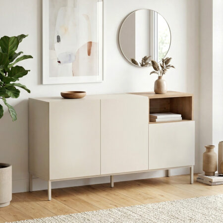 Μπουφές Cailin Megapap χρώμα sandstone - sepet oak 140x41