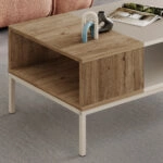 Τραπεζάκι σαλονιού Cailin Megapap χρώμα sandstone - sepet oak 90x56x40,6εκ.