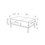 Τραπεζάκι σαλονιού Cailin Megapap χρώμα sandstone - sepet oak 90x56x40,6εκ.