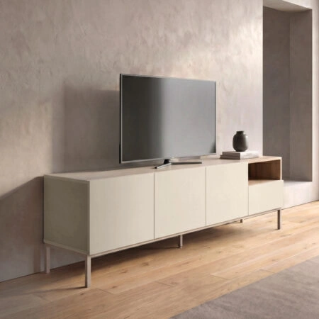 Έπιπλο τηλεόρασης Cailin Megapap χρώμα sandstone - sepet oak 180x41