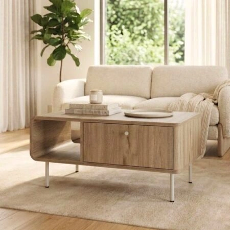 Τραπεζάκι σαλονιού Colia Megapap χρώμα sepet oak 90x60x40