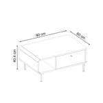 Τραπεζάκι σαλονιού Colia Megapap χρώμα sepet oak 90x60x40,4εκ.