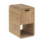 Τραπεζάκι βοηθητικό - Κομοδίνο Rovel Megapap χρώμα sepet oak 30x39x50,5εκ.
