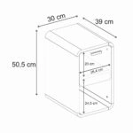 Τραπεζάκι βοηθητικό - Κομοδίνο Rovel Megapap χρώμα sepet oak 30x39x50,5εκ.