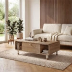 Τραπεζάκι σαλονιού Doro Megapap χρώμα sepet oak 100x60x34,6εκ.