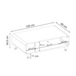 Τραπεζάκι σαλονιού Doro Megapap χρώμα sepet oak 100x60x34,6εκ.