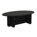 Τραπεζάκι σαλονιού Ravey Megapap χρώμα sencron black 120x60x39,6εκ.