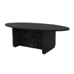 Τραπεζάκι σαλονιού Ravey Megapap χρώμα sencron black 120x60x39,6εκ.