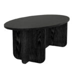 Τραπεζάκι σαλονιού Ravey Megapap χρώμα sencron black 120x60x39,6εκ.