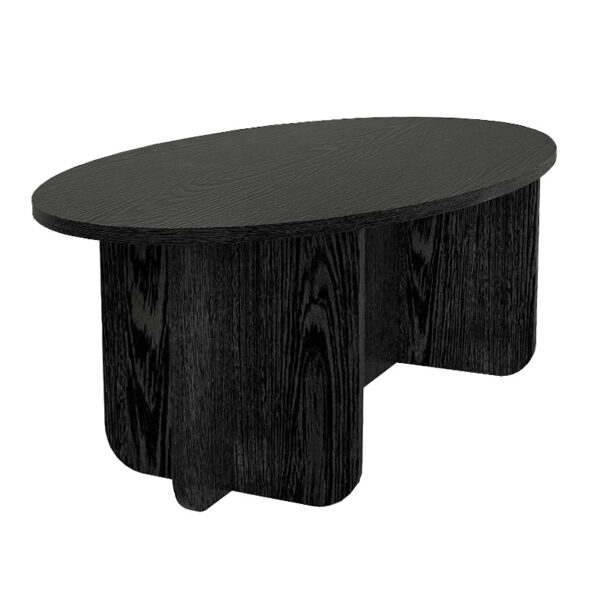 Τραπεζάκι σαλονιού Ravey Megapap χρώμα sencron black 120x60x39,6εκ.