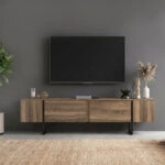 Έπιπλο τηλεόρασης Orontes Megapap χρώμα καρυδί 180x29,6x50εκ.