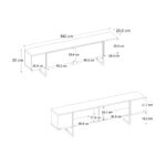 Έπιπλο τηλεόρασης Orontes Megapap χρώμα καρυδί 180x29,6x50εκ.