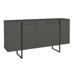 Μπουφές Orontes Megapap χρώμα ανθρακί 160x35,2x80εκ.