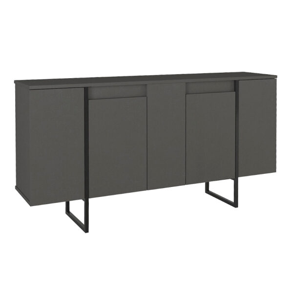 Μπουφές Orontes Megapap χρώμα ανθρακί 160x35,2x80εκ.