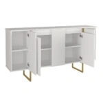 Μπουφές Orontes Megapap χρώμα λευκό - χρυσό 160x35,2x80εκ.