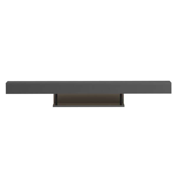 ΕΠΙΠΛΟ ΤΗΛΕΟΡΑΣΗΣ ΤΟΙΧΟΥ ME LED SAVOR HM18381.05 ΜΕΛΑΜΙΝΗ ΣΕ ΓΚΡΙ 150x29,5x22Υεκ