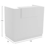ΓΡΑΦΕΙΟ ΥΠΟΔΟΧΗΣ BARRY HM2152.02 ΜΕΛΑΜΙΝΗ ΣΕ ΛΕΥΚΟ 120x70x110Υεκ.