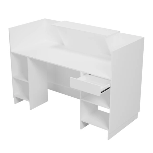ΓΡΑΦΕΙΟ ΥΠΟΔΟΧΗΣ BARRY HM2153.02 ΜΕΛΑΜΙΝΗ ΣΕ ΛΕΥΚΟ 160x70x110Υεκ.