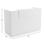 ΓΡΑΦΕΙΟ ΥΠΟΔΟΧΗΣ BARRY HM2153.02 ΜΕΛΑΜΙΝΗ ΣΕ ΛΕΥΚΟ 160x70x110Υεκ.