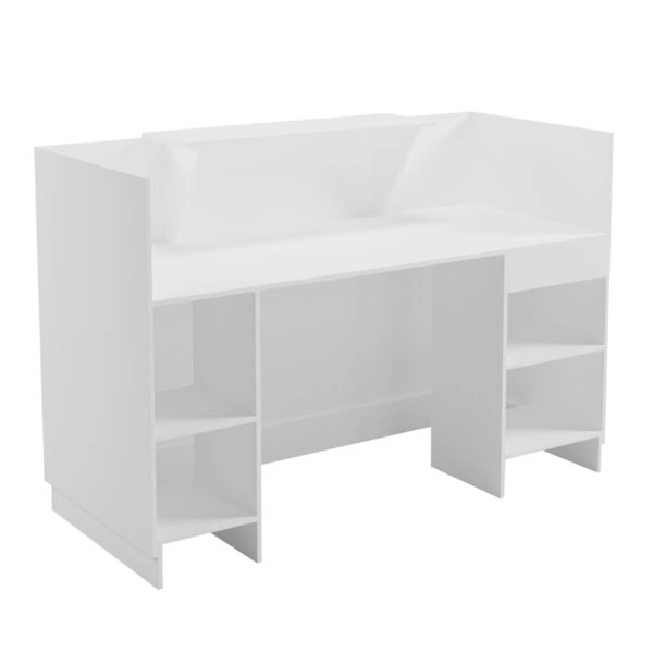 ΓΡΑΦΕΙΟ ΥΠΟΔΟΧΗΣ BARRY HM2153.02 ΜΕΛΑΜΙΝΗ ΣΕ ΛΕΥΚΟ 160x70x110Υεκ.