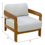 ΠΟΛΥΘΡΟΝΑ LOUNGE ΕΞ.ΧΩΡΟΥ SOLARA HM6513 ΞΥΛΟ ΑΚΑΚΙΑΣ ΦΥΣΙΚΟ-ΜΑΞΙΛΑΡΙΑ ΕΚΡΟΥ 75x75x63Υεκ