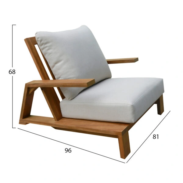 ΠΟΛΥΘΡΟΝΑ LOUNGE MIREX HM6641 ΞΥΛΟ ΑΚΑΚΙΑΣ ΦΥΣΙΚΟ-ΕΚΡΟΥ ΜΑΞΙΛΑΡΙΑ 81x96x68Υεκ