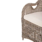 ΠΟΛΥΘΡΟΝΑ ΜΕ ΕΚΡΟΥ ΜΑΞΙΛΑΡΙ KEYLA HM9536 ΚΑΦΕ RATTAN 63x65x87Υεκ.
