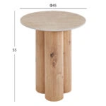 ΤΡΑΠΕΖΙ ΒΟΗΘΗΤΙΚΟ SILVA HM18444 ΚΕΡΑΜΙΚΟ TOP ΟΨΗ ΤΡΑΒΕΡΤΙΝΑΣ-MDF ΦΥΣΙΚΟ Φ45x55Υεκ.