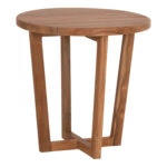 ΤΡΑΠΕΖΙ ΜΕΣΗΣ ΣΤΡΟΓΓΥΛΟ KOLIN HM6650 ΞΥΛΟ TEAK ΦΥΣΙΚΟ Φ65x65Υεκ.