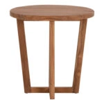 ΤΡΑΠΕΖΙ ΜΕΣΗΣ ΣΤΡΟΓΓΥΛΟ KOLIN HM6650 ΞΥΛΟ TEAK ΦΥΣΙΚΟ Φ65x65Υεκ.