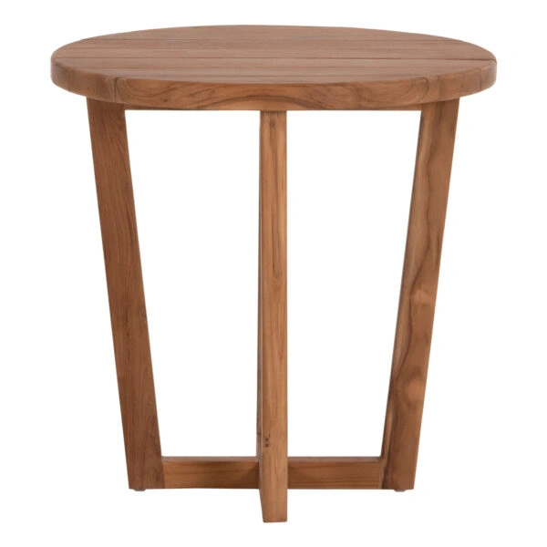 ΤΡΑΠΕΖΙ ΜΕΣΗΣ ΣΤΡΟΓΓΥΛΟ KOLIN HM6650 ΞΥΛΟ TEAK ΦΥΣΙΚΟ Φ65x65Υεκ.