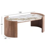 ΤΡΑΠΕΖΙ  ΣΑΛΟΝΙΟΥ MARBLEX HM18445 ΚΕΡΑΜΙΚΟ TOP PANDORA--MDF ΠΟΔΙΑ 120x60x43Υεκ
