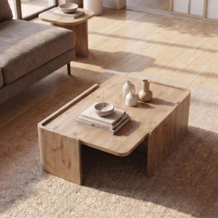 Τραπεζάκι σαλονιού Bora Megapap χρώμα sepet oak 82x52x28