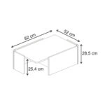 Τραπεζάκι σαλονιού Bora Megapap χρώμα sepet oak 82x52x28,5εκ.