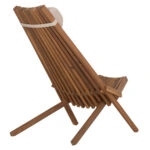 ΠΟΛΥΘΡΟΝΑ LOUNGE ΜΕ ΜΑΞΙΛΑΡΑΚΙ ΠΤΥΣΣΟΜΕΝΗ SHIGAN HM6530 ΞΥΛΟ ΑΚΑΚΙΑΣ 88x59x82.5Υεκ