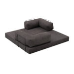 Καναπές - κρεβάτι Comfort Megapap τριθέσιος υφασμάτινος χρώμα ανθρακί 190x95x75εκ.