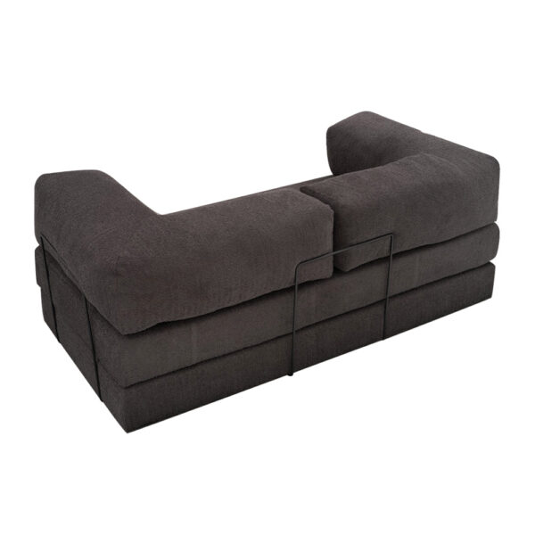 Καναπές - κρεβάτι Comfort Megapap τριθέσιος υφασμάτινος χρώμα ανθρακί 190x95x75εκ.